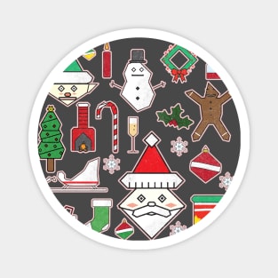 8ts Vintage Christmas Flash Sheet Magnet